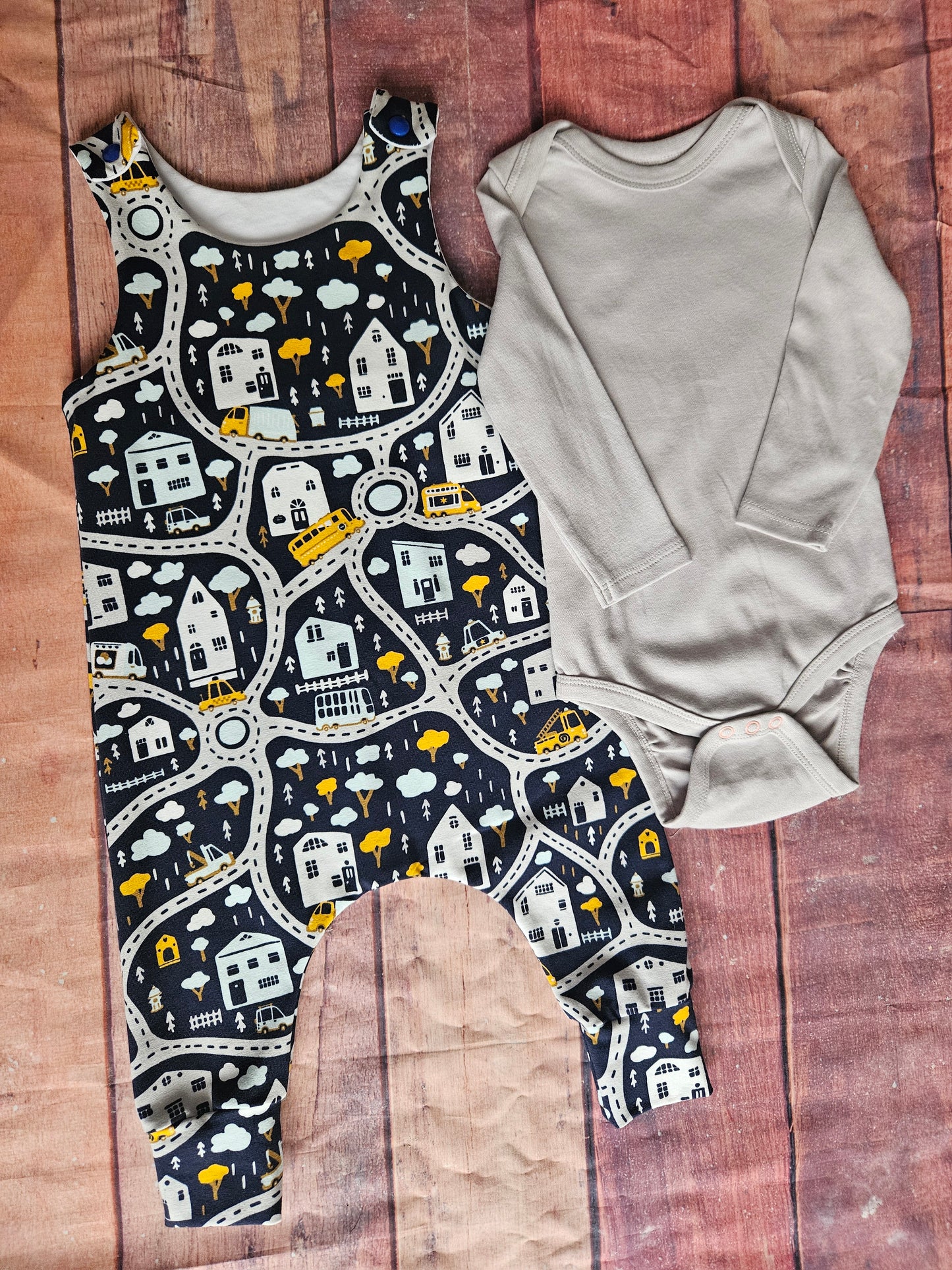 Harem romper and vest set