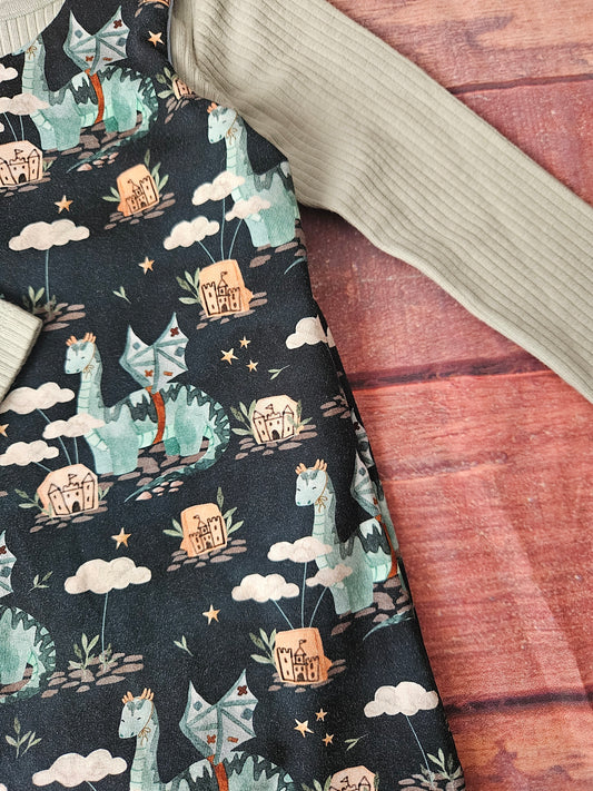 Harem romper and vest set