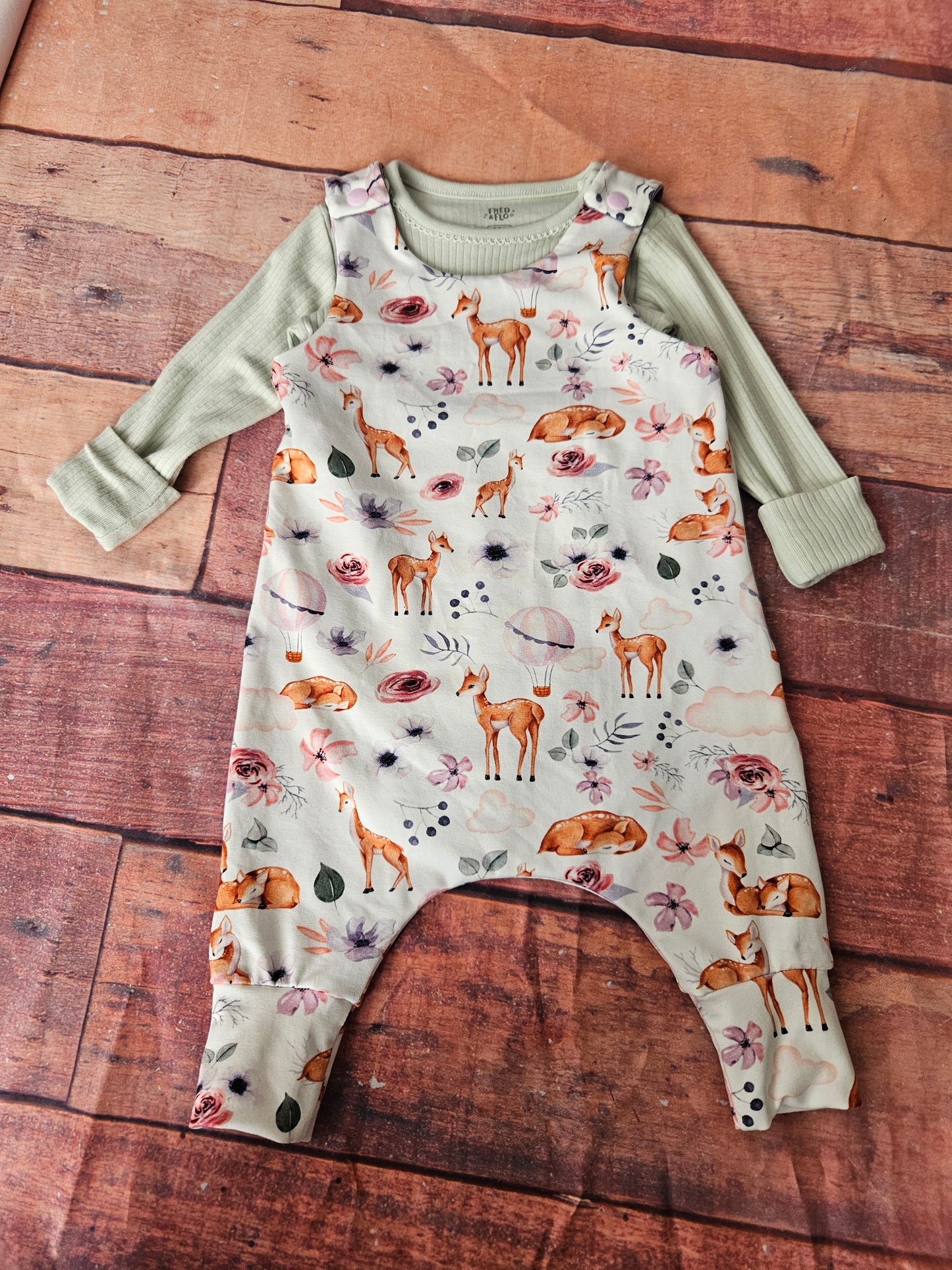 Harem romper and vest set