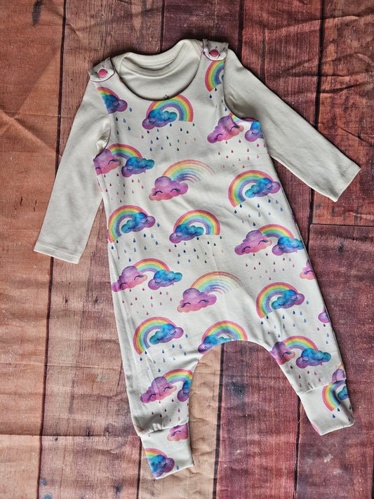 Harem romper and vest set