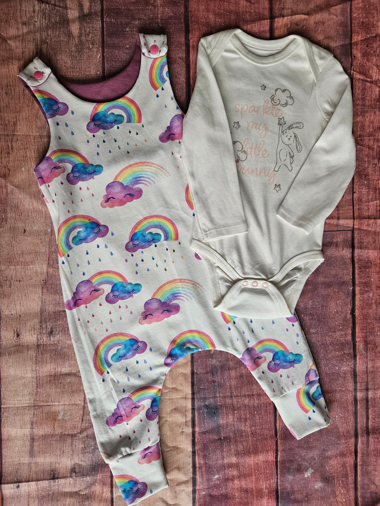 Harem romper and vest set
