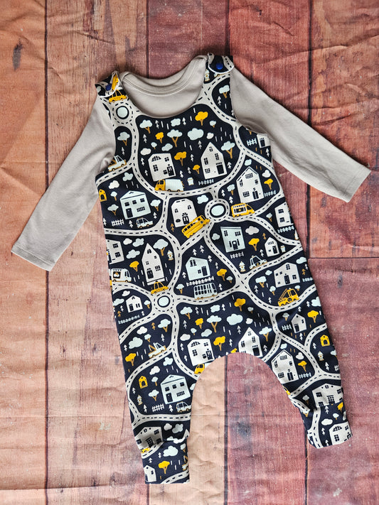 Harem romper and vest set