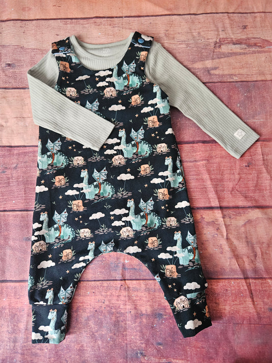 Harem romper and  vest set