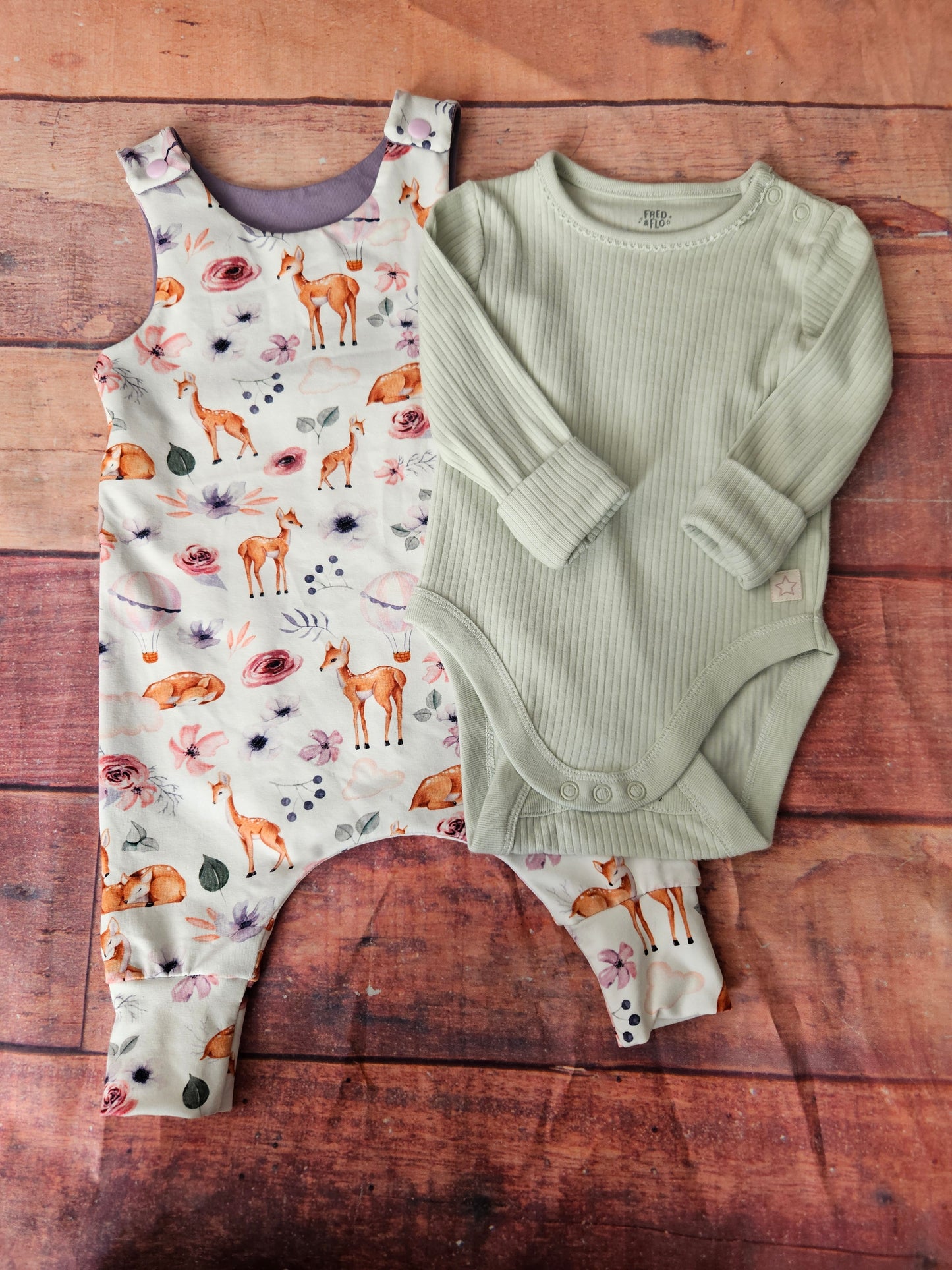 Harem romper and vest set